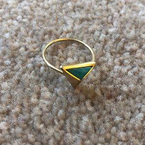 Triangle gemstone ring